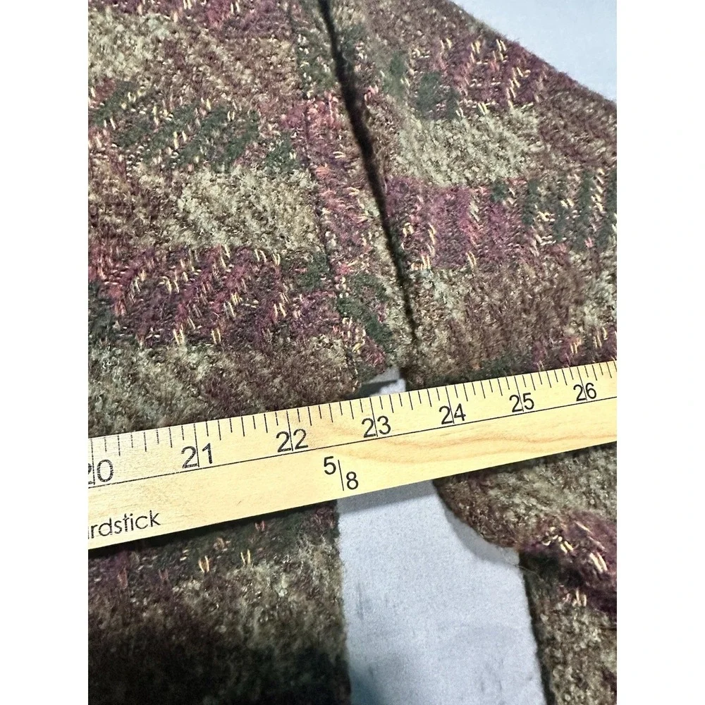VTG Brandini Men's Purple/Green Earthtones Geometric Striped Sweater‎ XL